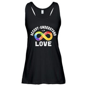 Accept Understand Love Autism Awareness ASD Infinity Symbol Ladies Essential Flowy Tank