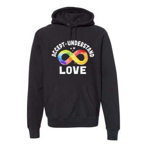 Accept Understand Love Autism Awareness ASD Infinity Symbol Premium Hoodie