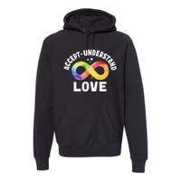 Accept Understand Love Autism Awareness ASD Infinity Symbol Premium Hoodie