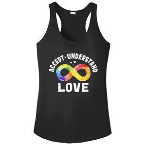 Accept Understand Love Autism Awareness ASD Infinity Symbol Ladies PosiCharge Competitor Racerback Tank