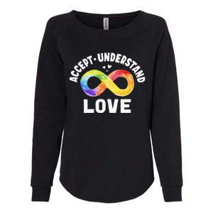 Accept Understand Love Autism Awareness ASD Infinity Symbol Womens California Wash Sweatshirt