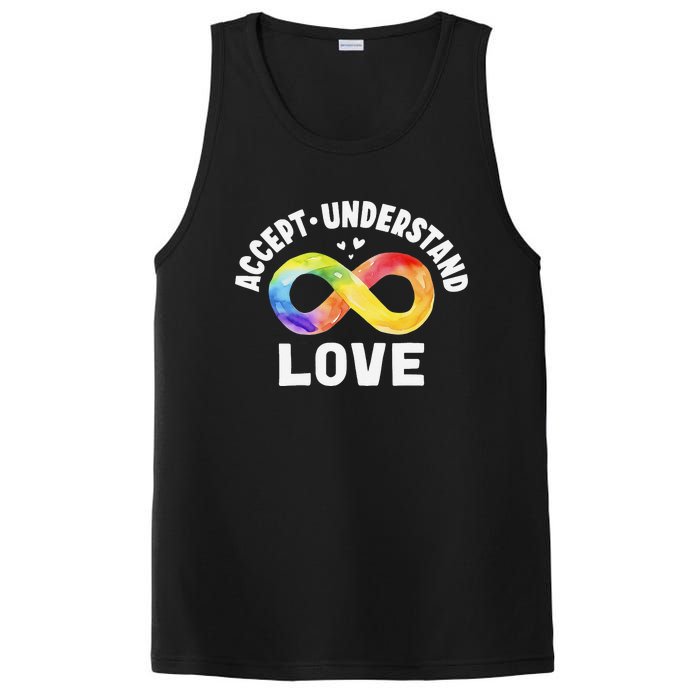 Accept Understand Love Autism Awareness ASD Infinity Symbol PosiCharge Competitor Tank