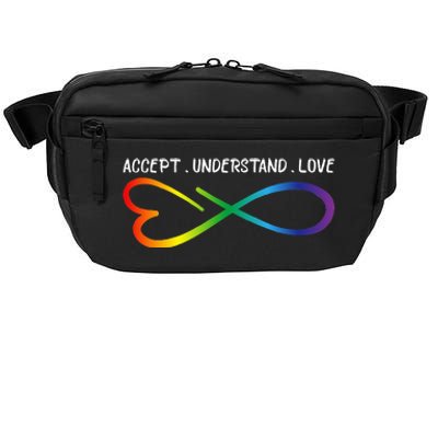 Accept Understand Love Neurodiversity Infinity Autism Crossbody Pack