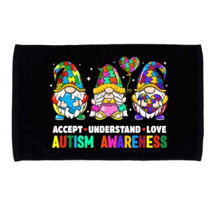 Accept Understand Love Autism Awareness Gnome Microfiber Hand Towel