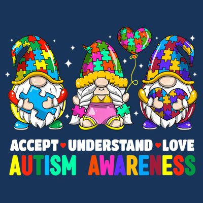 Accept Understand Love Autism Awareness Gnome T-Shirt