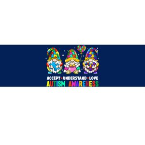 Accept Understand Love Autism Awareness Gnome Bumper Sticker