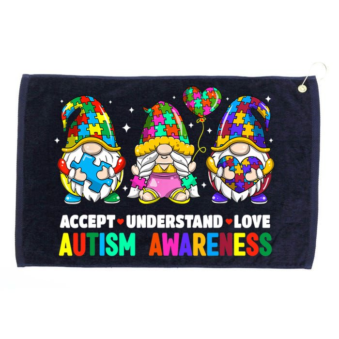 Accept Understand Love Autism Awareness Gnome Grommeted Golf Towel