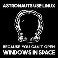 Astronauts Use Linux Because You CanT Open Windows In Space Cropped Pullover Crew