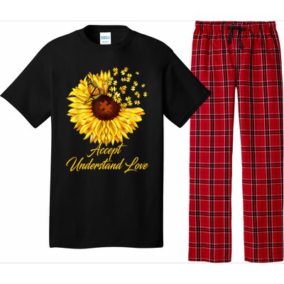 Accept Understand Love Sunflower Autism Pajama Set