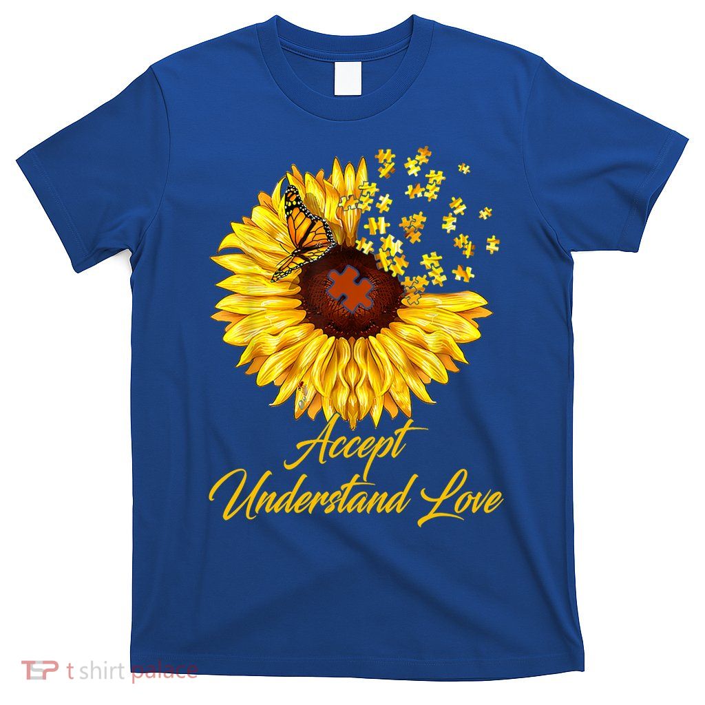 Accept Understand Love Sunflower Autism T-Shirt