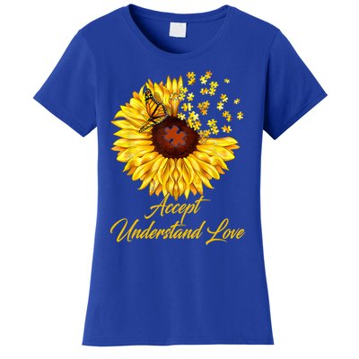 Accept Understand Love Sunflower Autism Women's T-Shirt