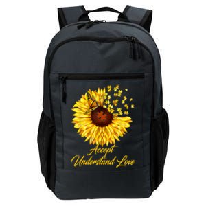 Accept Understand Love Sunflower Autism Daily Commute Backpack