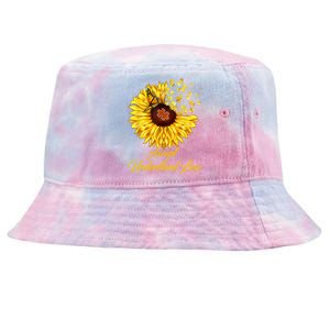 Accept Understand Love Sunflower Autism Tie-Dyed Bucket Hat