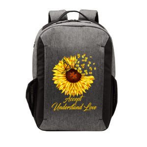 Accept Understand Love Sunflower Autism Vector Backpack