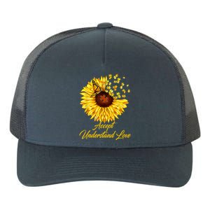 Accept Understand Love Sunflower Autism Yupoong Adult 5-Panel Trucker Hat