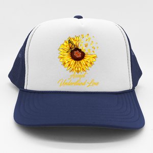 Accept Understand Love Sunflower Autism Trucker Hat