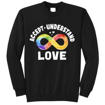 Accept Understand Love Autism Awareness ASD Infinity Symbol Sweatshirt
