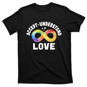 Accept Understand Love Autism Awareness ASD Infinity Symbol T-Shirt