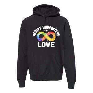 Accept Understand Love Autism Awareness ASD Infinity Symbol Premium Hoodie