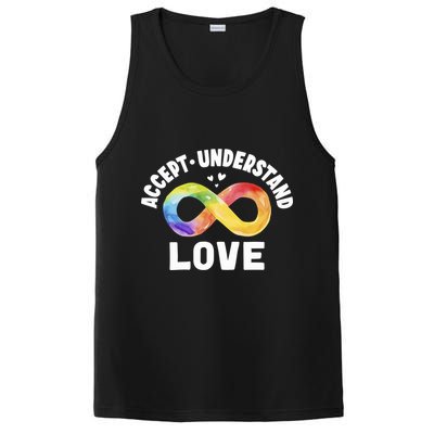 Accept Understand Love Autism Awareness ASD Infinity Symbol PosiCharge Competitor Tank