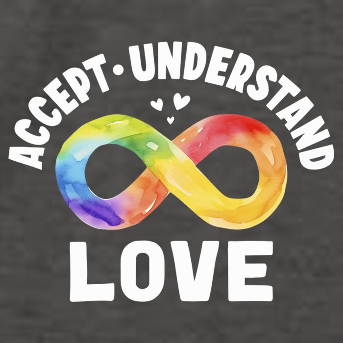 Accept Understand Love Autism Awareness ASD Infinity Symbol Vector Backpack
