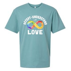 Accept Understand Love Autism Awareness ASD Infinity Symbol Sueded Cloud Jersey T-Shirt