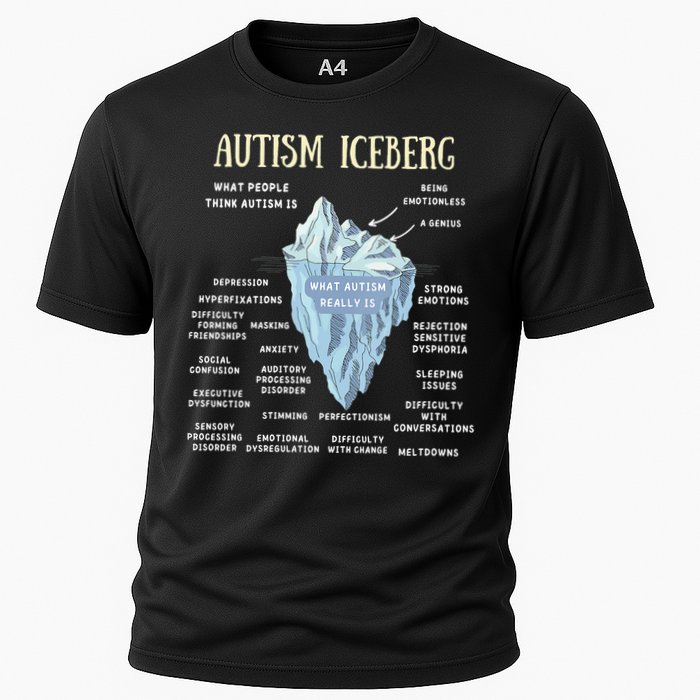 Accept Understand Love Autism Awareness Autism Iceberg Cooling Performance Crew T-Shirt