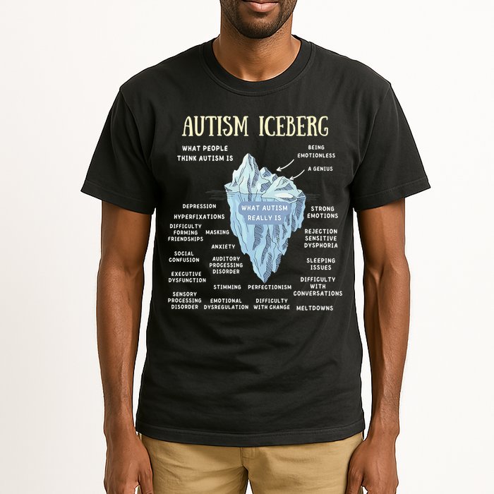 Accept Understand Love Autism Awareness Autism Iceberg Tall T-Shirt