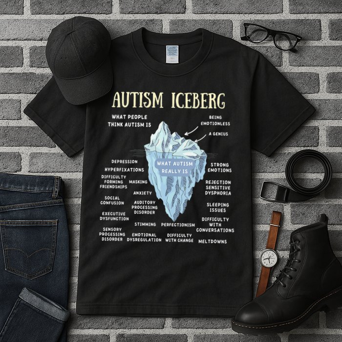 Accept Understand Love Autism Awareness Autism Iceberg Tall T-Shirt