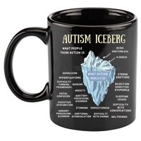Accept Understand Love Autism Awareness Autism Iceberg 11oz C Handle Ceramic Mug