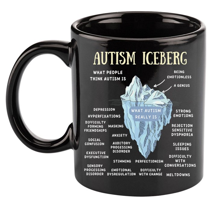 Accept Understand Love Autism Awareness Autism Iceberg 11oz C Handle Ceramic Mug