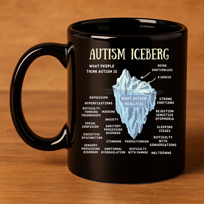 Accept Understand Love Autism Awareness Autism Iceberg 11oz C Handle Ceramic Mug