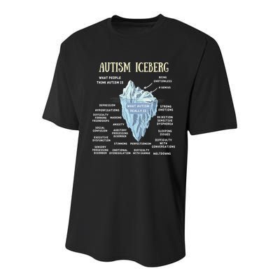 Accept Understand Love Autism Awareness Autism Iceberg Youth Performance Sprint T-Shirt