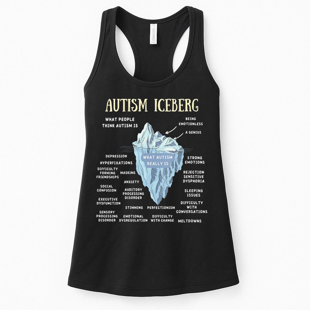 Accept Understand Love Autism Awareness Autism Iceberg Womens Tank Top