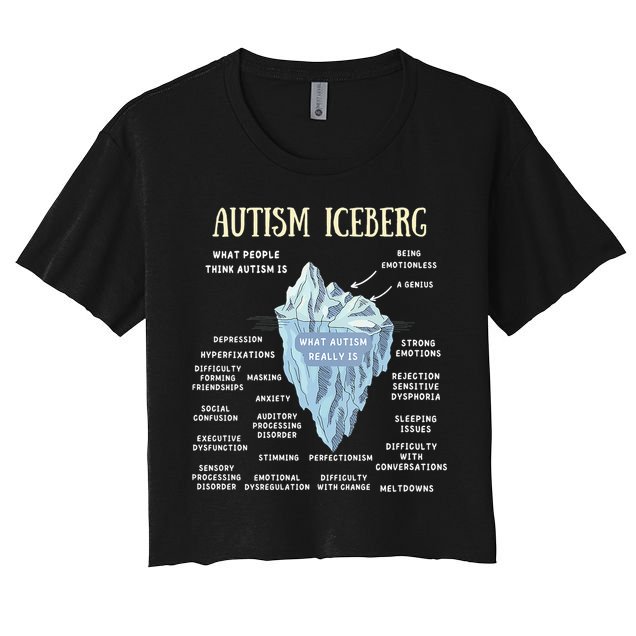 Accept Understand Love Autism Awareness Autism Iceberg Crop Top