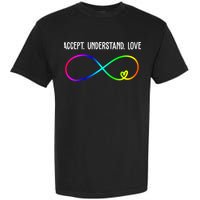 Accept Under Love Neurodiversity Autism Rainbow Garment-Dyed Heavyweight T-Shirt