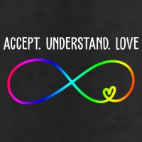 Accept Under Love Neurodiversity Autism Rainbow Garment-Dyed Heavyweight T-Shirt