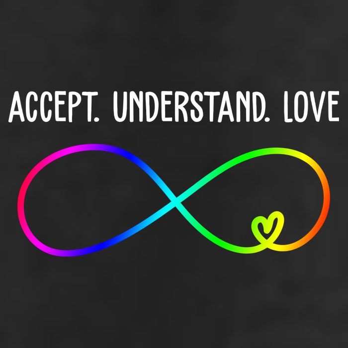 Accept Under Love Neurodiversity Autism Rainbow Garment-Dyed Heavyweight T-Shirt