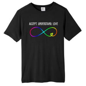 Accept Under Love Neurodiversity Autism Rainbow Tall Fusion ChromaSoft Performance T-Shirt