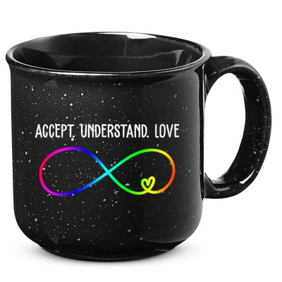 Accept Under Love Neurodiversity Autism Rainbow 15oz Campfire Ceramic Mug