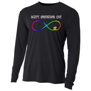 Accept Under Love Neurodiversity Autism Rainbow Cooling Performance Long Sleeve Crew