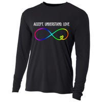 Accept Under Love Neurodiversity Autism Rainbow Cooling Performance Long Sleeve Crew