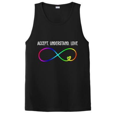 Accept Under Love Neurodiversity Autism Rainbow PosiCharge Competitor Tank