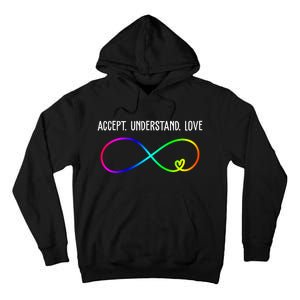 Accept Under Love Neurodiversity Autism Rainbow Tall Hoodie