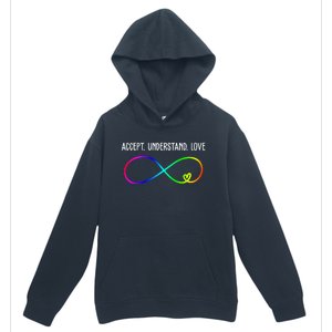 Accept Under Love Neurodiversity Autism Rainbow Urban Pullover Hoodie