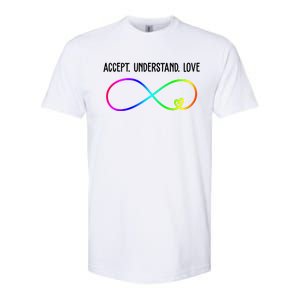 Accept Under Love Neurodiversity Autism Rainbow Softstyle CVC T-Shirt