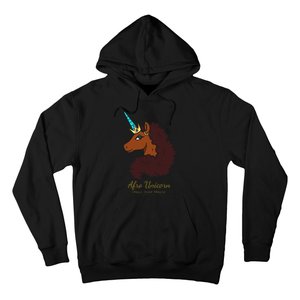 Afro Unicorn Large Portrait V2 Hoodie