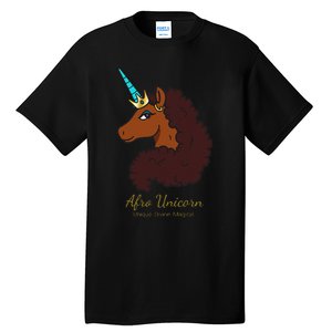 Afro Unicorn Large Portrait V2 Tall T-Shirt