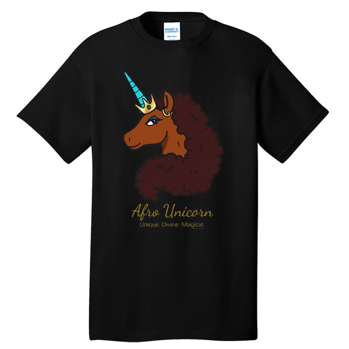 Afro Unicorn Large Portrait V2 Tall T-Shirt