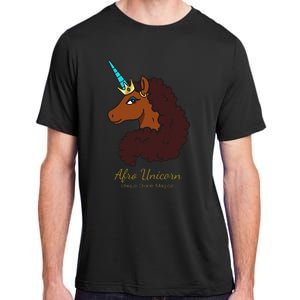 Afro Unicorn Large Portrait V2 Adult ChromaSoft Performance T-Shirt